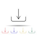 Loading multi color icon. Simple thin line, outline vector of online and web icons for ui and ux, website or mobile application Royalty Free Stock Photo