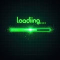 Loading 2026 Neon Green Progress Bar Royalty Free Stock Photo