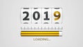 Loading New year 2019 counter #2 Royalty Free Stock Photo