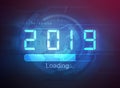 Loading new year 2019 Royalty Free Stock Photo