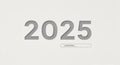 2025 Loading New Year, New Beginnings, Progress Bar Concept Royalty Free Stock Photo