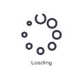 Loading outline icon. isolated line vector illustration from ui collection. editable thin stroke loading icon on white background