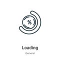 Loading outline vector icon. Thin line black loading icon, flat vector simple element illustration from editable ui concept