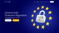 Loading page for General Data Protection Regulation (GDPR) concept. Royalty Free Stock Photo