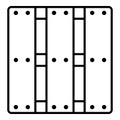 Loading pallet icon, outline style