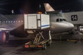 loading passenger aircraft at the airport