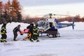 Loading patient into Lifenet helicopter