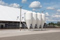 loading place for feed for livestock on a modern dairy farm