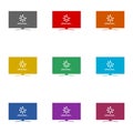 Loading process in computer screen icon isolated on white background. Set icons colorful Royalty Free Stock Photo