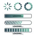 Loading process icon, loading status bar round buffer download progress