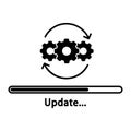 Loading process. Update system icon. Concept of upgrade application progress icon for graphic and web design. Upgrade Update sys Royalty Free Stock Photo