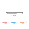 Loading process. Update system icon set. Concept of upgrade application progress icon for graphic and web design Royalty Free Stock Photo