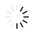 Loading progress bar. Circle shape. 50% loading. White background. Vector illustration Royalty Free Stock Photo