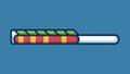 Loading progress bar, data loading, system progress, software loading, digital process, wait indicator vector design Generative AI Royalty Free Stock Photo