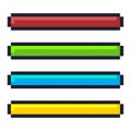 Loading progress bar pixel art cartoon retro game style