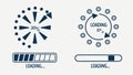 Loading progress bars set, data and process indicators vector design Generative AI Royalty Free Stock Photo