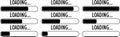 Loading progress bars showing different completion stages Royalty Free Stock Photo