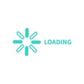 Loading, Reload Isolated Flat Web Mobile Icon Vector Sign Symbol Button Element Silhouette on white background Royalty Free Stock Photo