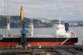 Loading of rolled metal at the port of Nakhodka, Russia.