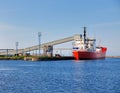 Loading a Ship, Degerhamn, Sweden Royalty Free Stock Photo