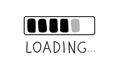 Loading sign. load indicator. Loading bar doodle icon. System software update and upgrade concept. Hand drawn doodle Royalty Free Stock Photo