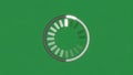 Loading Spinner Loop on Green Screen. Circular loading spinner loop animation isolated on green background, ideal for UI, apps, Royalty Free Stock Photo