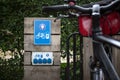 Loading station for electric bikes Royalty Free Stock Photo