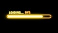 loading status bar in bright golden colour