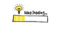 Loading status bar with light bulb, big idea, innovation concept, HD seamless loop