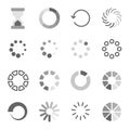 Loading symbol icon set vector illustration. Contains such icon as Hourglass, Waiting, Processing, Loader, Time, Buffering and mor