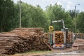 Loading of timber Royalty Free Stock Photo