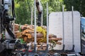 Loading of timber Royalty Free Stock Photo