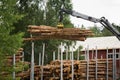 Loading of timber Royalty Free Stock Photo