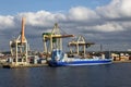 Loading or unloading of a bunker tanker