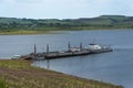 Loading and unloading of cars on the ferry crossing Royalty Free Stock Photo