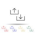 loading and unloading sign multi color style icon. Simple thin line, outline vector of web icons for ui and ux, website or mobile Royalty Free Stock Photo