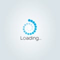 Loading vector. Blue color vector design and background