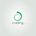 Loading vector. Green color vector design and background