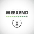 Loading weekend hourglass icon