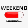 Loading Weekend Illustration Sign Royalty Free Stock Photo