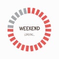 Loading weekend Progress Bar. Royalty Free Stock Photo