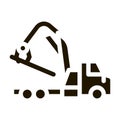 loading wood machine icon Vector Glyph Illustration