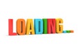 Loading word. 3D Render illustration in white background Royalty Free Stock Photo