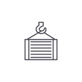 Loading works linear icon concept. Loading works line vector sign, symbol, illustration. Royalty Free Stock Photo