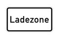 Loading zone sign called ladezone in german language Royalty Free Stock Photo
