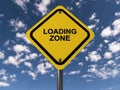 Loading zone sign Royalty Free Stock Photo