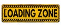 Loading zone vintage rusty metal sign Royalty Free Stock Photo