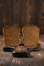 Loaf of artisan rye bread Royalty Free Stock Photo