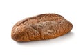 Loaf of bread with an appetizing brown crust on a white background