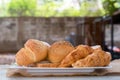 Loaf bread Croissant and bread for eating